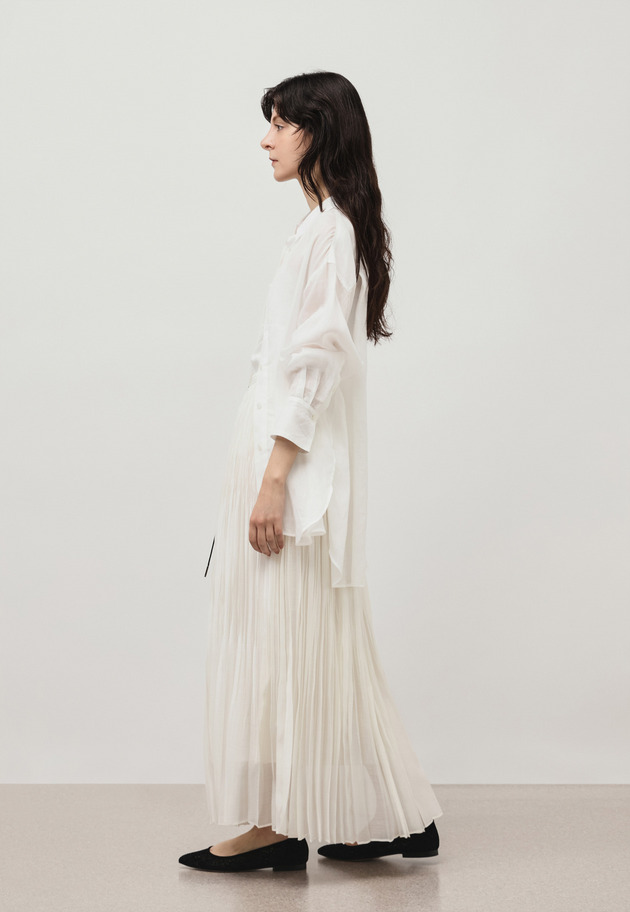TENCEL PLEATS SKIRT / テンセルプリーツスカート 詳細画像 White 3