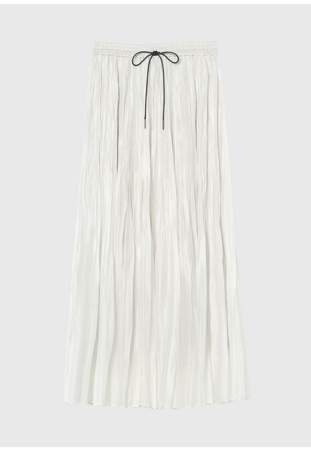 TENCEL PLEATS SKIRT / テンセルプリーツスカート 詳細画像 White 6