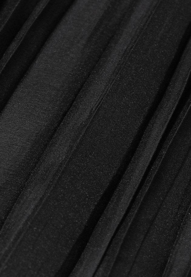 TENCEL PLEATS SKIRT / テンセルプリーツスカート 詳細画像 Black 2