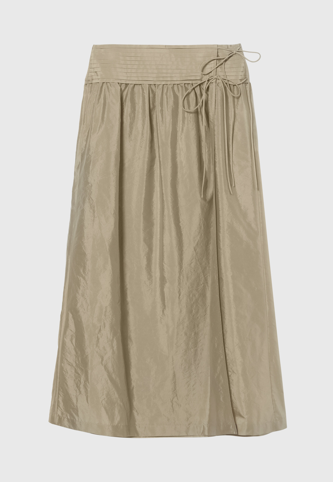 WASHER TAFFETA TUCK SKIRT / ワッシャータフタタックスカート 詳細画像 Gold 1