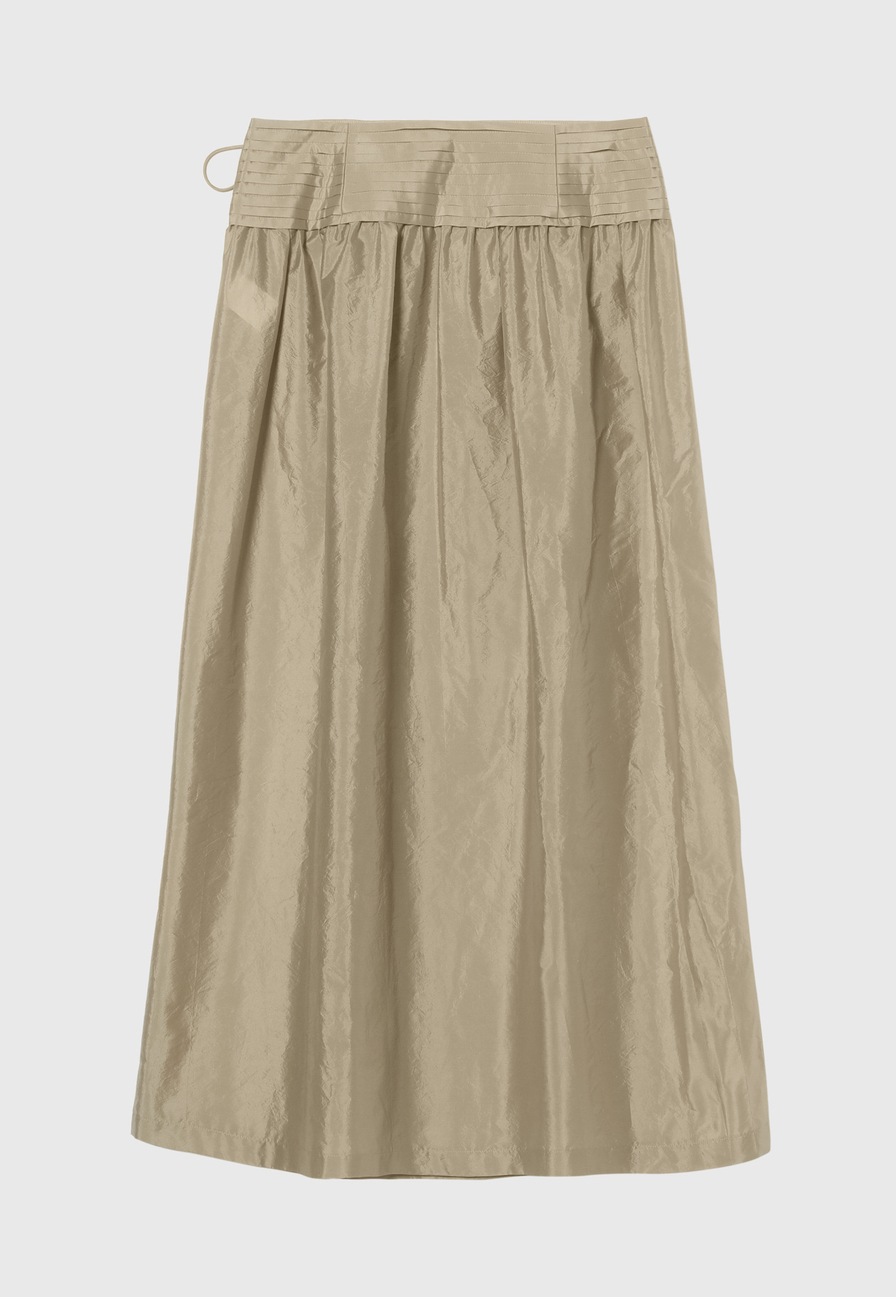 WASHER TAFFETA TUCK SKIRT / ワッシャータフタタックスカート 詳細画像 Gold 2