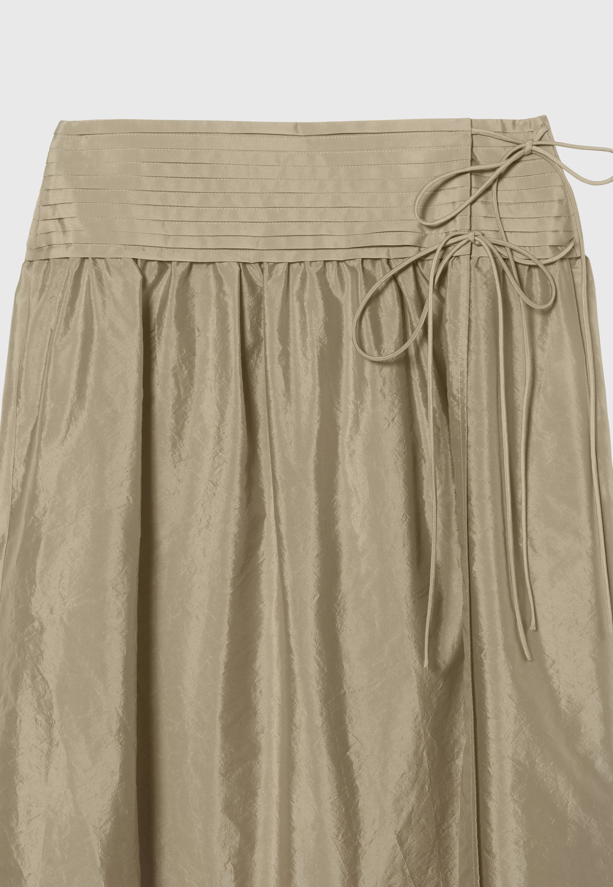 WASHER TAFFETA TUCK SKIRT / ワッシャータフタタックスカート 詳細画像 Gold 3