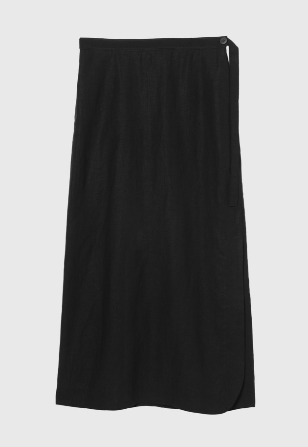 WASHER LINEN SKIRT / ワッシャーリネンスカート 詳細画像 Black 1