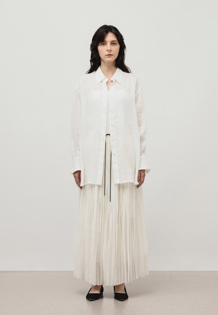 RAMIE TWILL REGULAR COLLAR SHIRT / ラミーツイルレギュラーシャツ