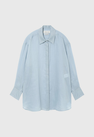 RAMIE TWILL REGULAR COLLAR SHIRT / ラミーツイルレギュラーシャツ