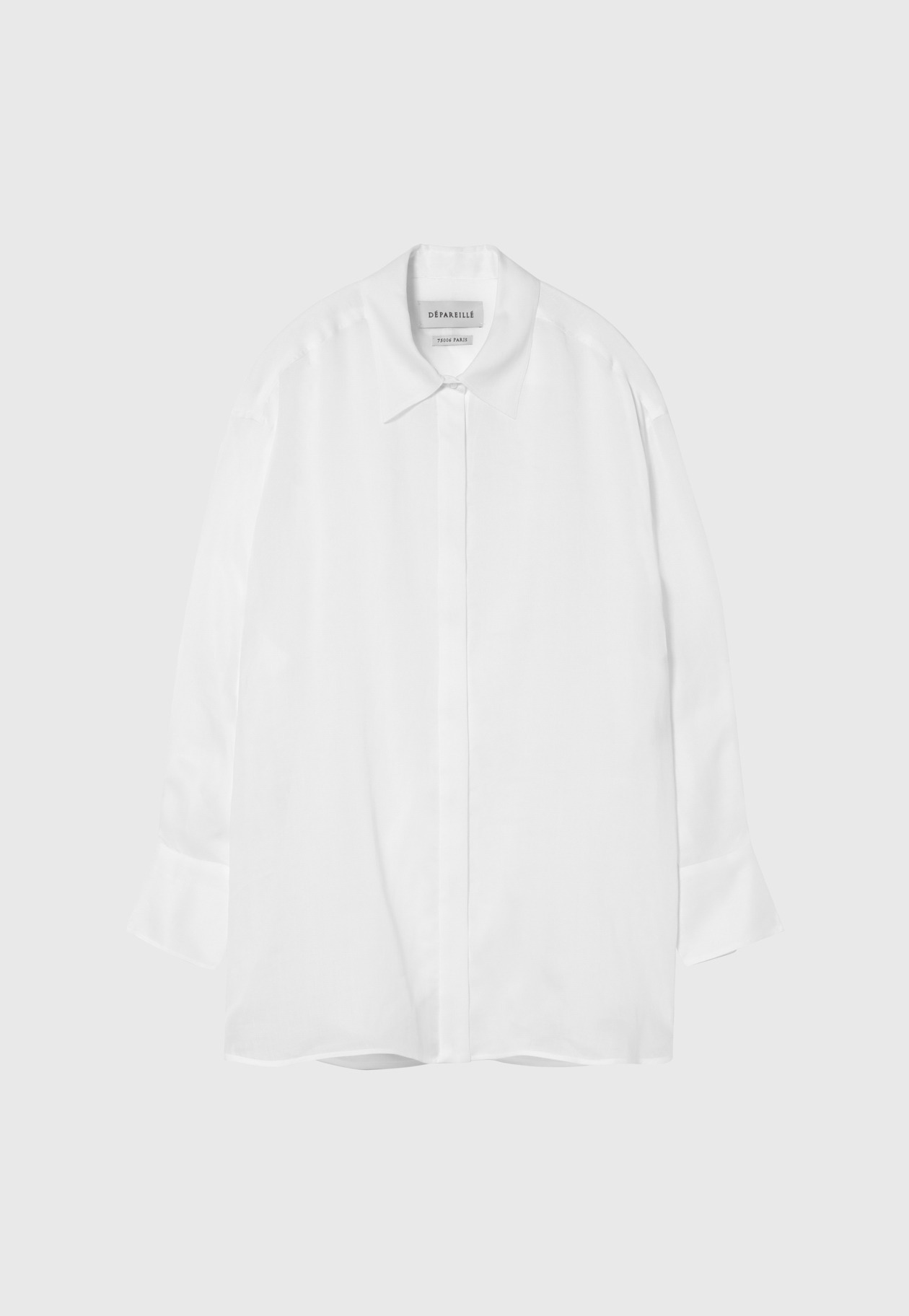 RAMIE TWILL REGULAR COLLAR SHIRT / ラミーツイルレギュラーシャツ 詳細画像 White 5