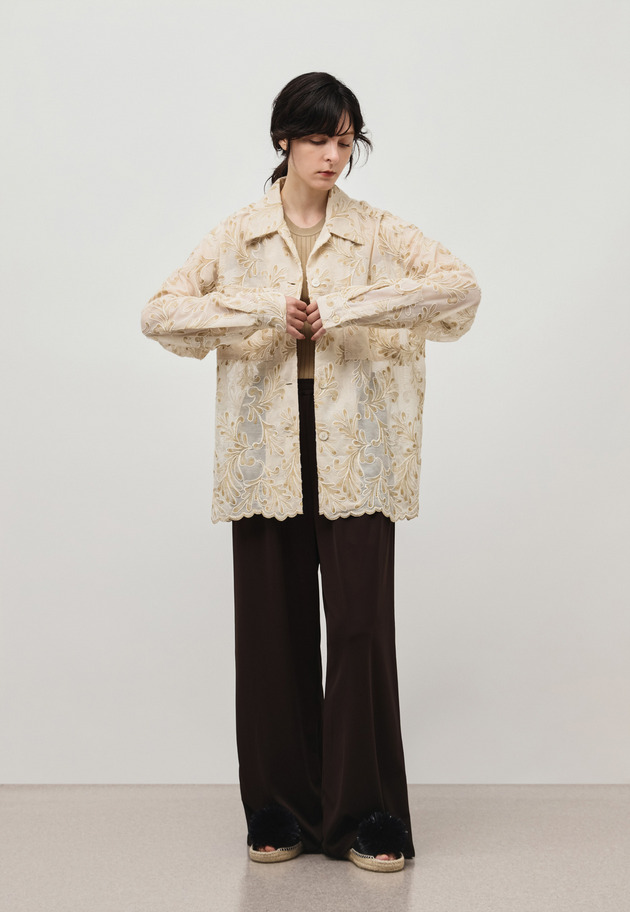 EMBROIDERY SHIRT / エンブロイダリーシャツ 詳細画像 Beige 2