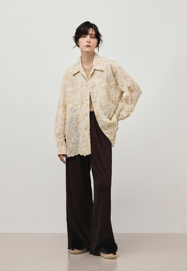 EMBROIDERY SHIRT / エンブロイダリーシャツ 詳細画像 Beige 4