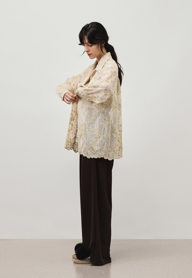 EMBROIDERY SHIRT / エンブロイダリーシャツ 詳細画像 Beige 5