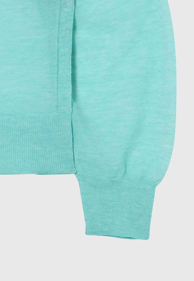 SHEER V NECK CARDIGAN / シアーVネックカーディガン 詳細画像 Mint 8