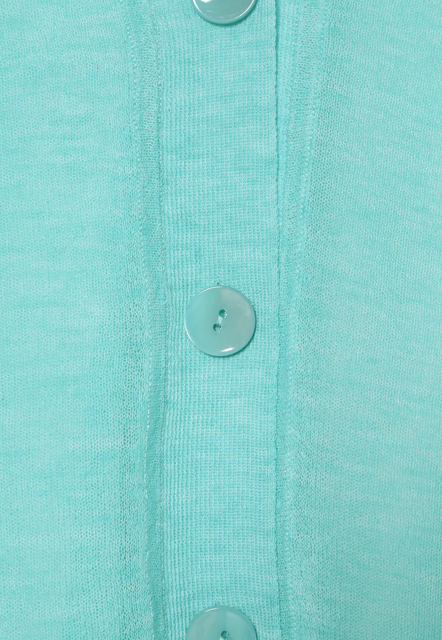 SHEER V NECK CARDIGAN / シアーVネックカーディガン 詳細画像 Mint 9