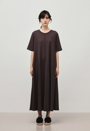 SMOOTH JERSEY SHORT SLEEVE DRESS / スムースジャージーショートスリーブドレス