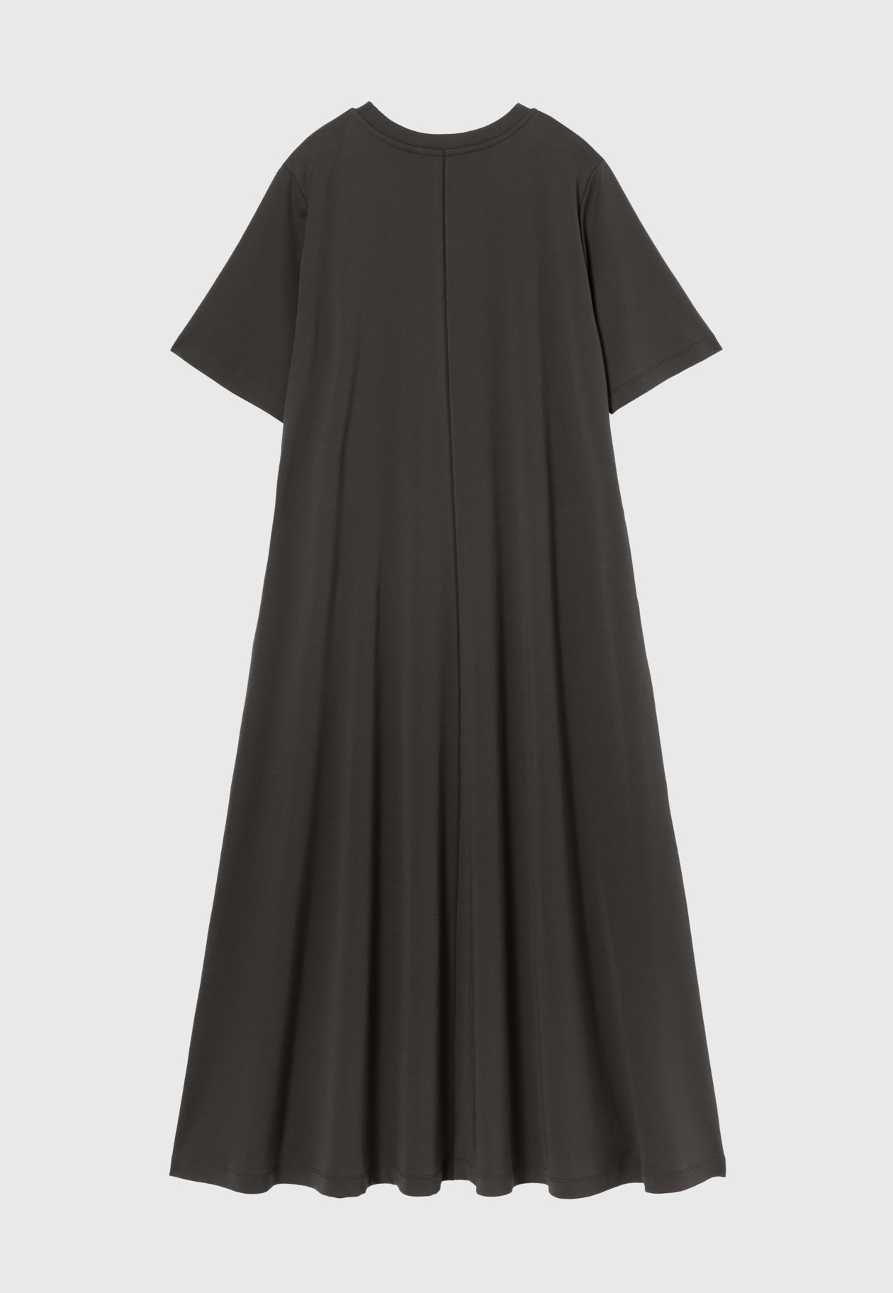 SMOOTH JERSEY SHORT SLEEVE DRESS / スムースジャージーショートスリーブドレス 詳細画像 Brown 5