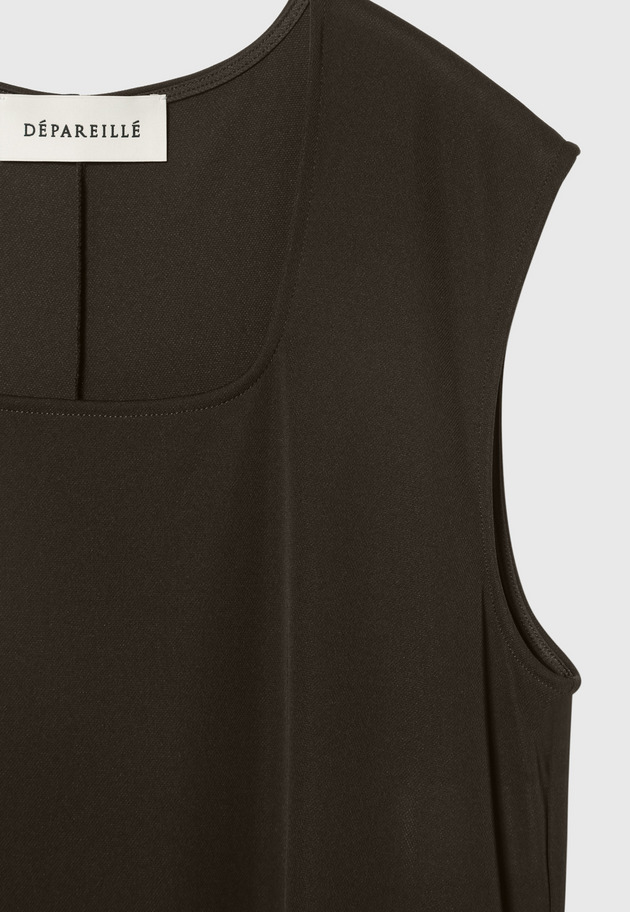 TRIACETATE JERSEY DRESS / トリアセテートジャージードレス 詳細画像 Brown 8