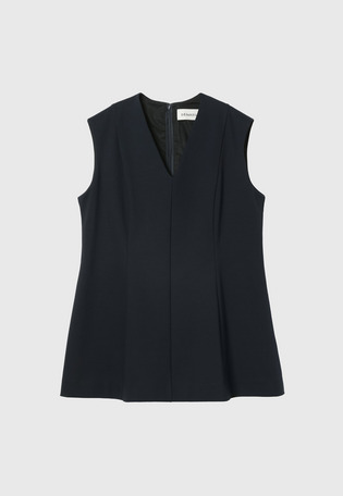 COTTON STRETCH V NECK TUNIC / コットンストレッチVネックチュニック