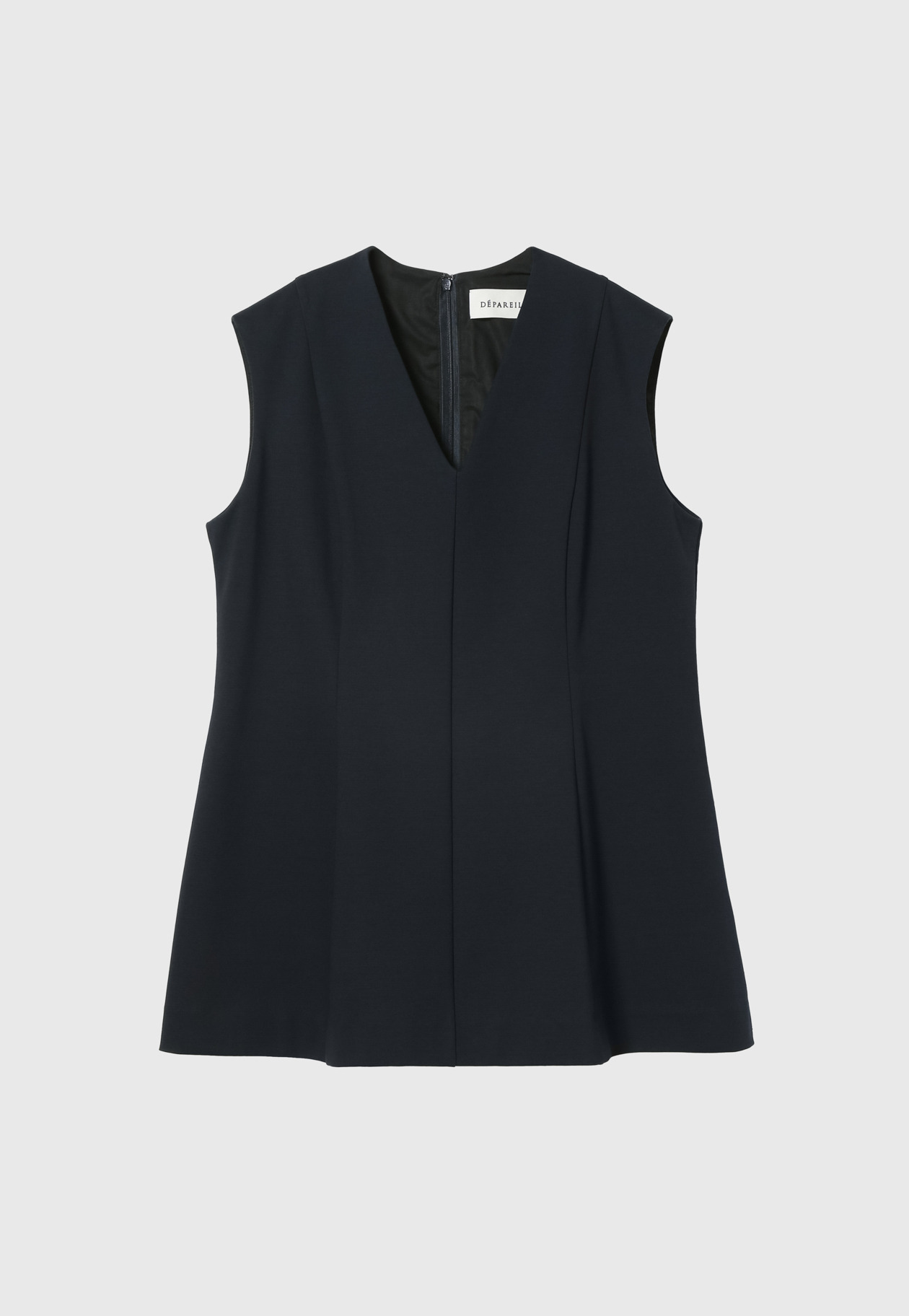COTTON STRETCH V NECK TUNIC / コットンストレッチVネックチュニック 詳細画像 Navy 1
