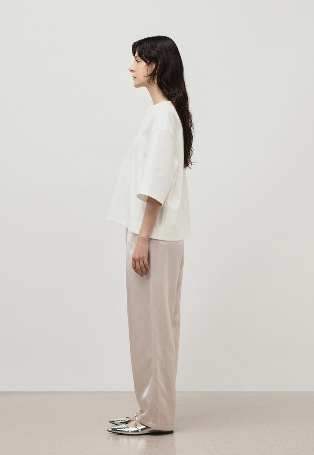 COTTON STRETCH KEY NECK TOPS / コットンストレッチキーネックトップス 詳細画像 OW 4