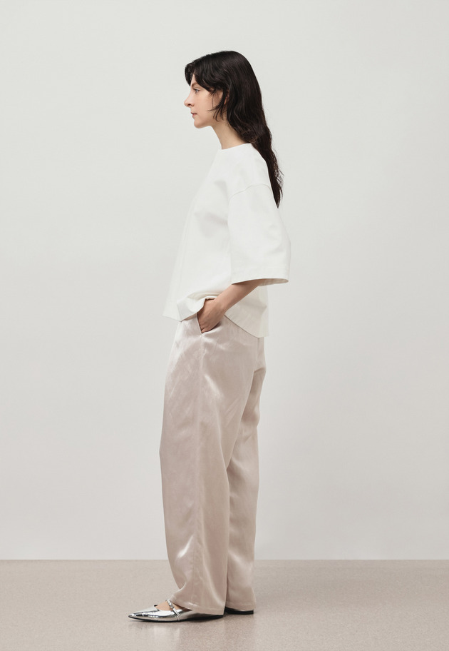 COTTON STRETCH KEY NECK TOPS / コットンストレッチキーネックトップス 詳細画像 OW 5