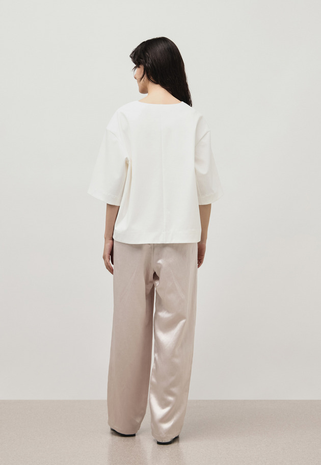 COTTON STRETCH KEY NECK TOPS / コットンストレッチキーネックトップス 詳細画像 OW 7