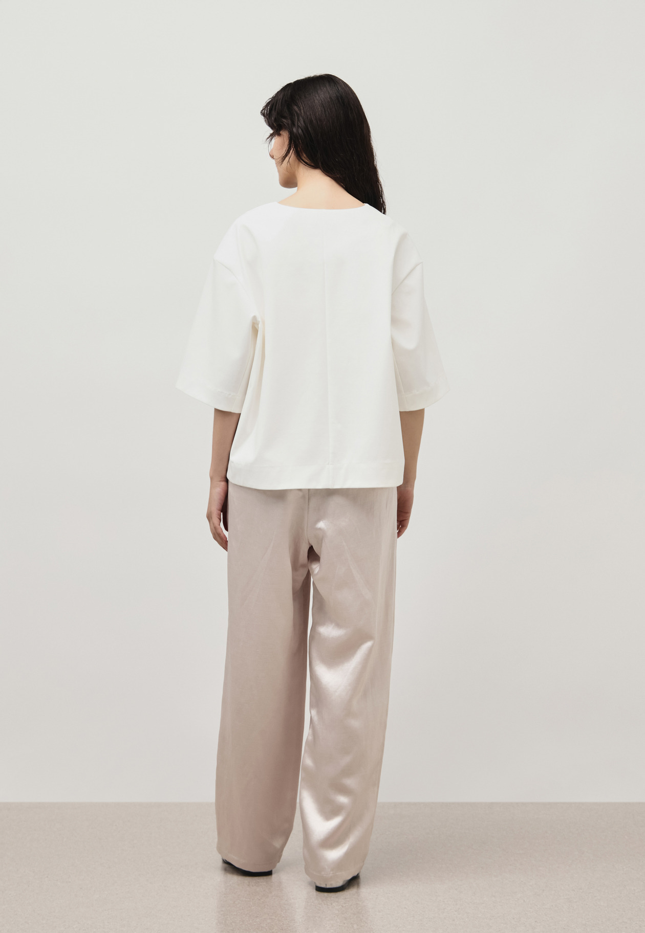 COTTON STRETCH KEY NECK TOPS / コットンストレッチキーネックトップス 詳細画像 OW 7