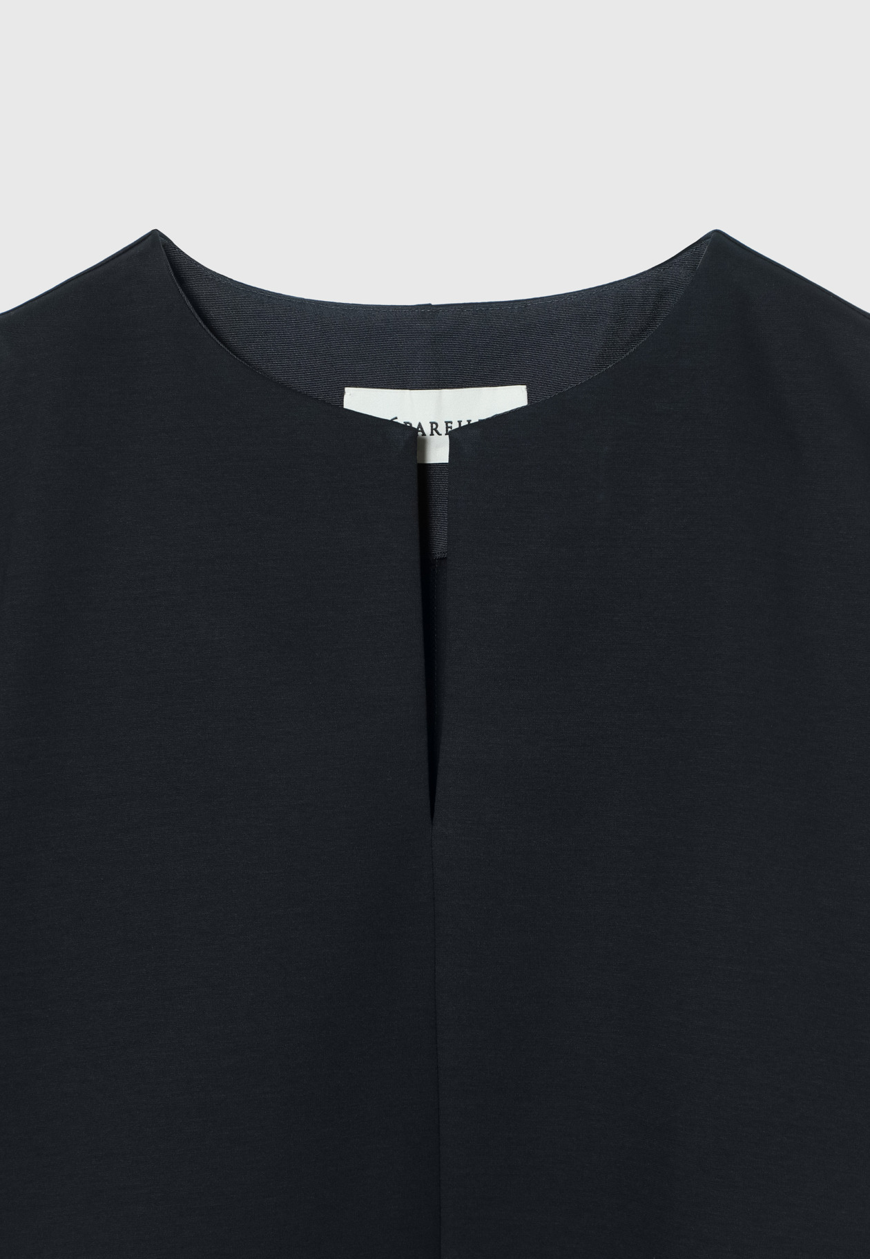 COTTON STRETCH KEY NECK TOPS / コットンストレッチキーネックトップス 詳細画像 Navy 3