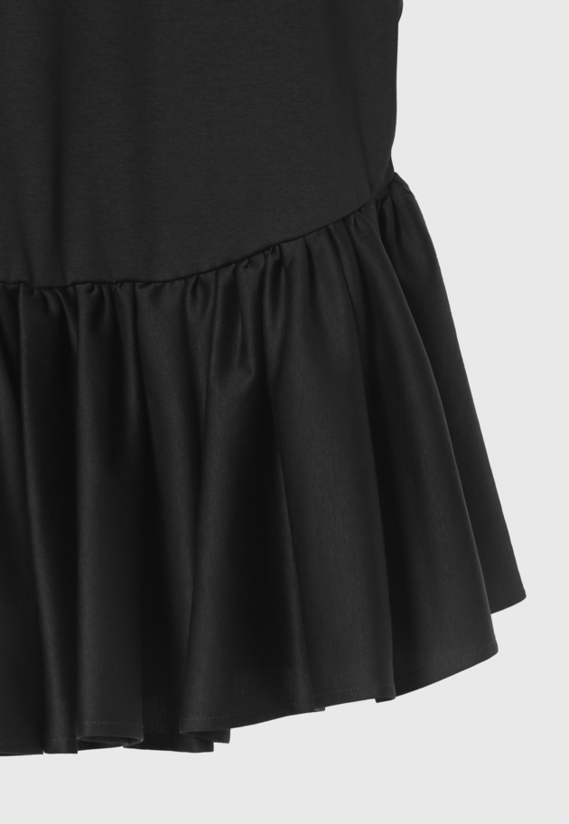 COTTON NO SLEEVE PEPLUM TOPS / コットンノースリーブペプラムトップス 詳細画像 Black 5
