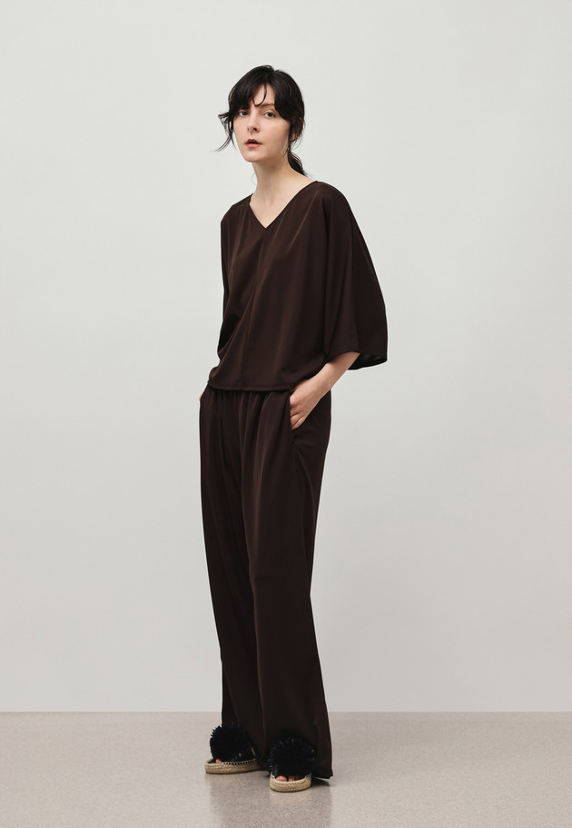 TRIACETATE JERSEY BIG TEE / トリアセテートジャージービッグT 詳細画像 Brown 5
