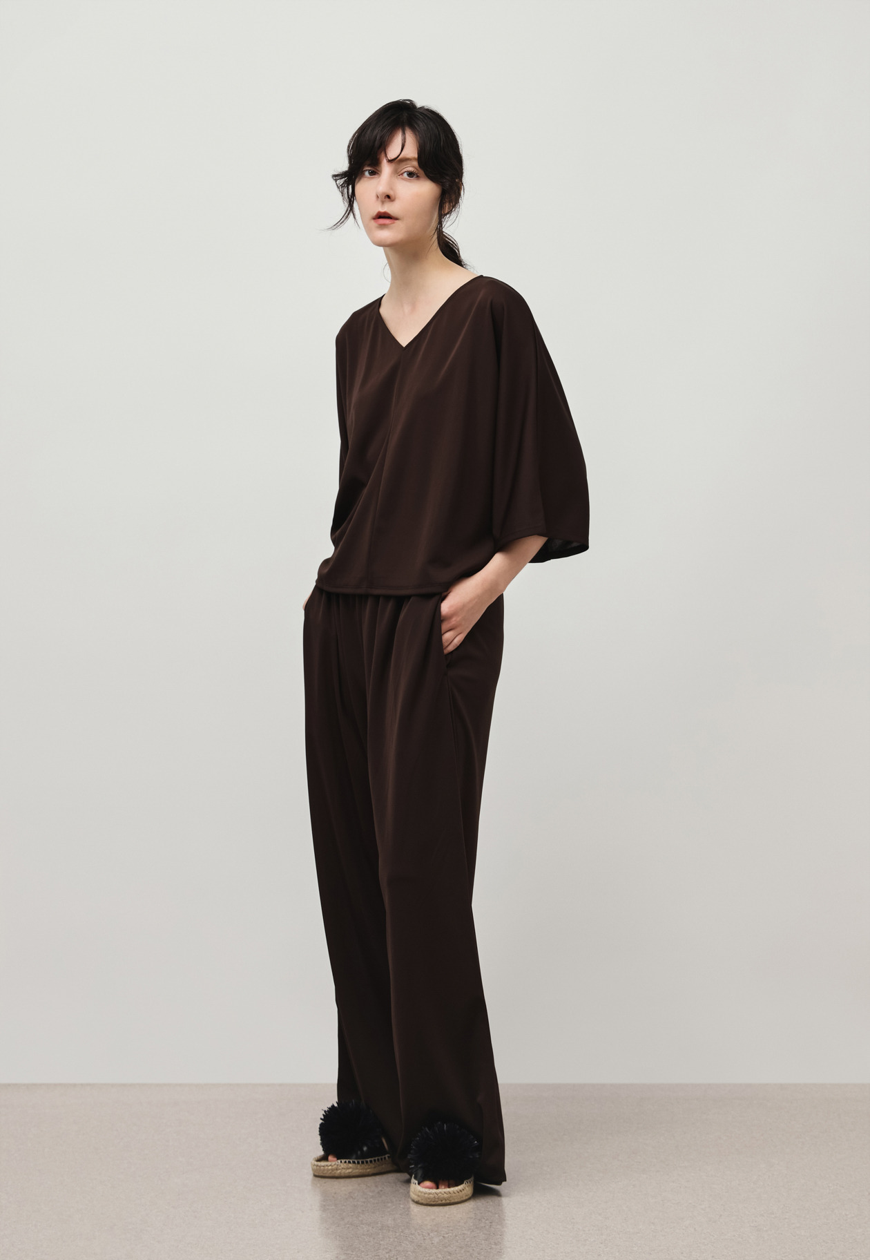TRIACETATE JERSEY BIG TEE / トリアセテートジャージービッグT 詳細画像 Brown 5