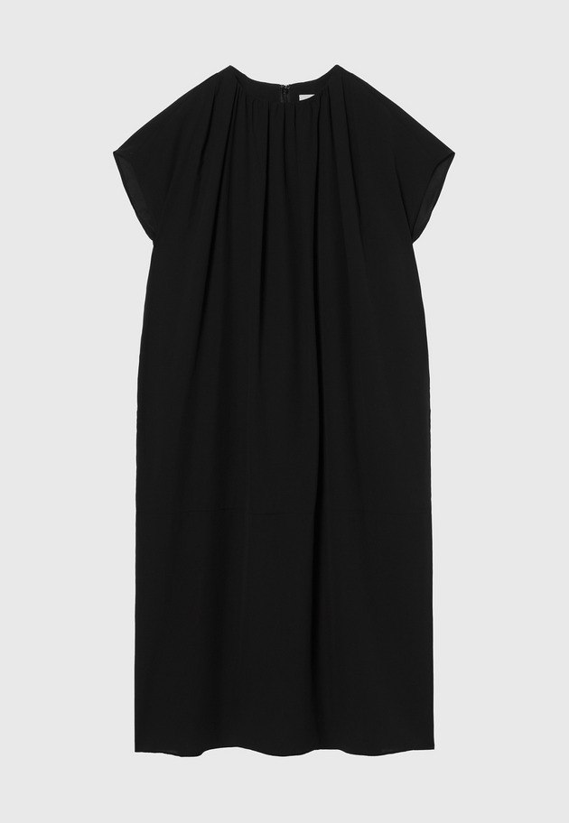 DRY DUNGAREE DRESS / ドライダンガリードレス 詳細画像 Black 1