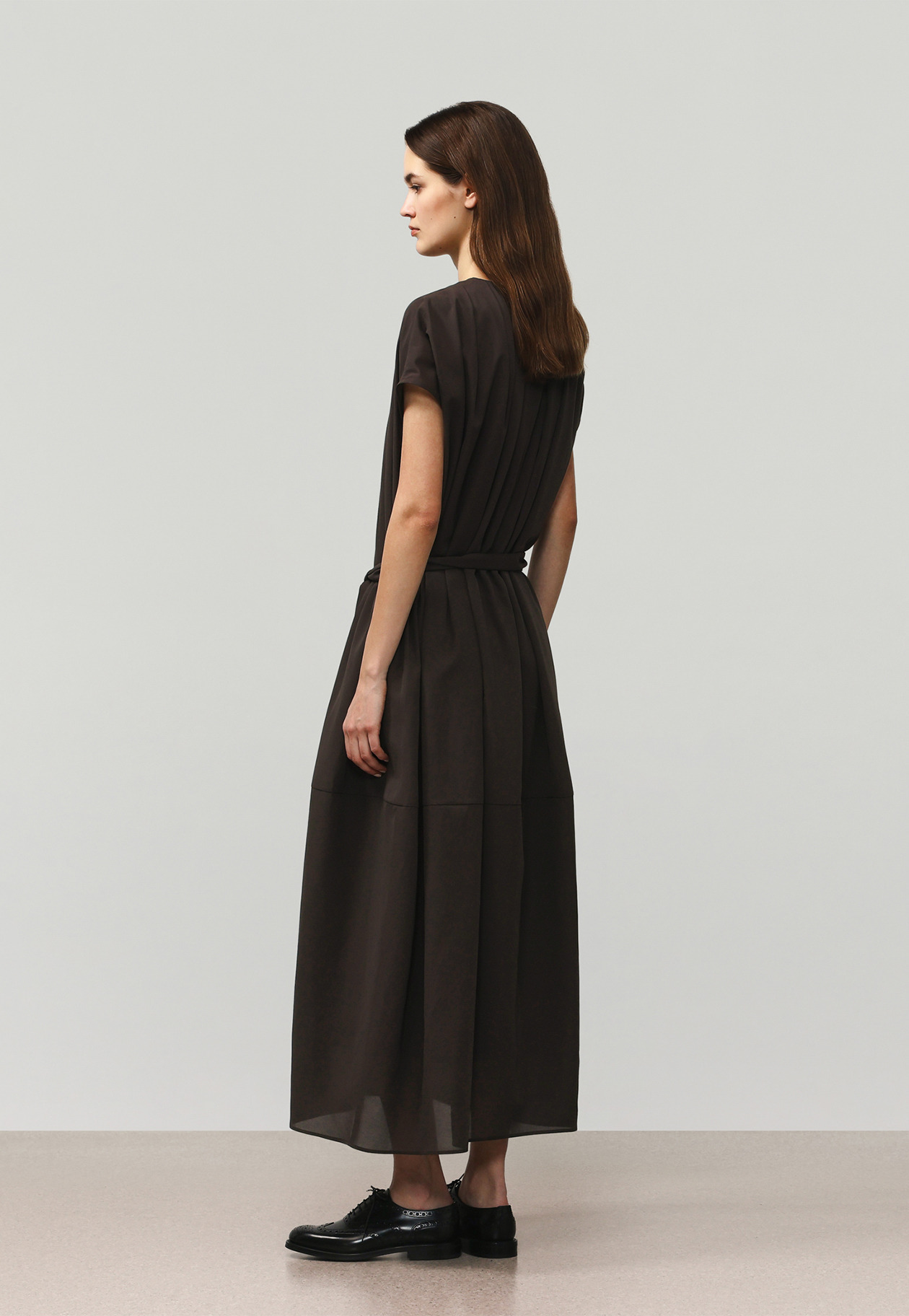 DRY DUNGAREE DRESS / ドライダンガリードレス 詳細画像 Brown 2