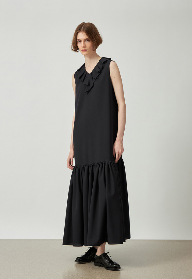 TROPICAL WOOL DRESS / トロピカルウールドレス 詳細画像 Navy 1