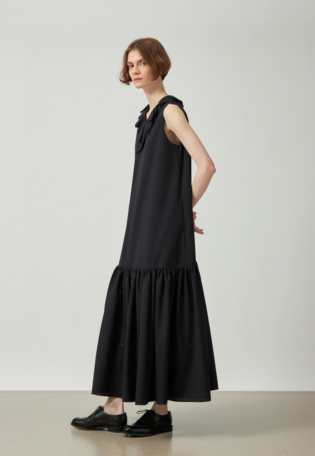 TROPICAL WOOL DRESS / トロピカルウールドレス 詳細画像 Navy 3