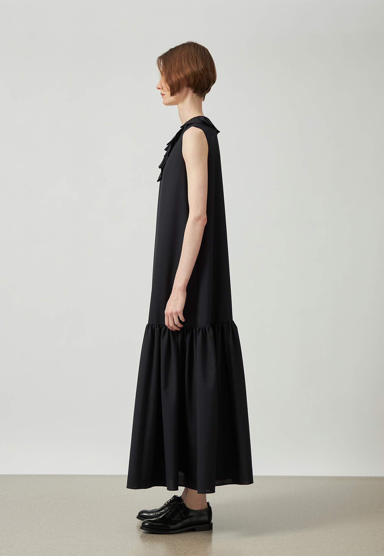TROPICAL WOOL DRESS / トロピカルウールドレス 詳細画像 Navy 2
