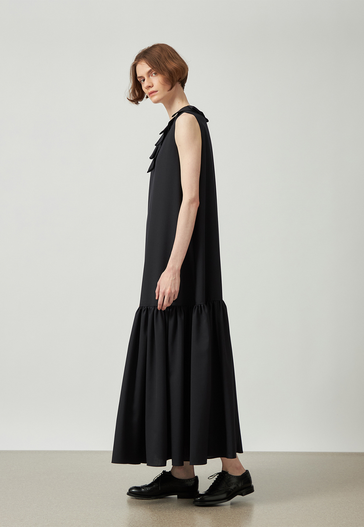 TROPICAL WOOL DRESS / トロピカルウールドレス 詳細画像 Navy 4