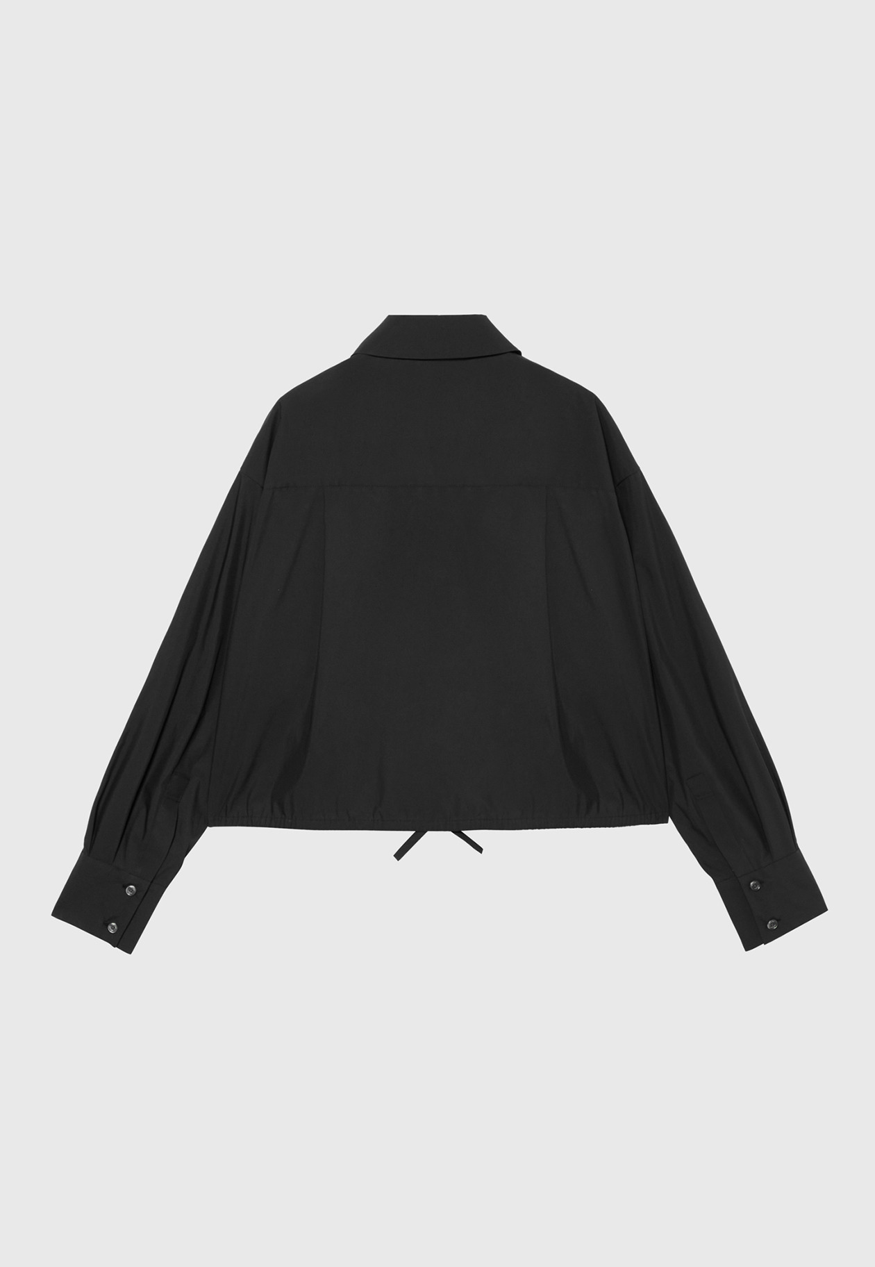 	COTTON TYPEWRITER FRILL SHIRT / コットンタイプライターフリルシャツ 詳細画像 Black 2