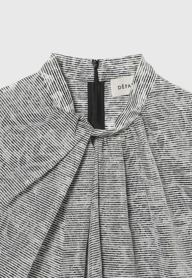 LAME BORDER BLOUSE / ラメボーダーブラウス 詳細画像 Black 7