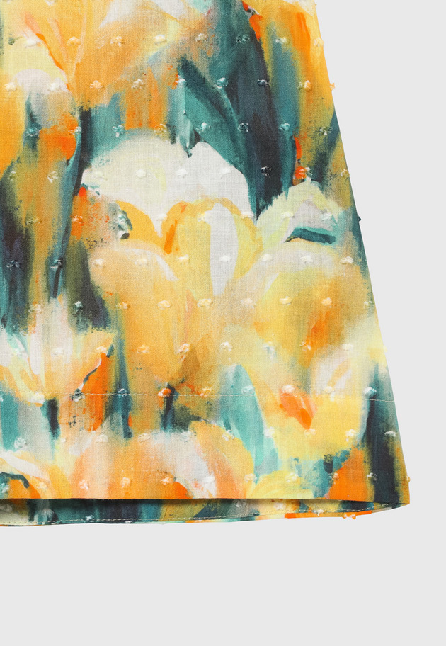 DOT JACQUARD FLOWER SLEEVELESS BLOUSE / ドットジャガードフラワースリーブレスブラウス 詳細画像 Yellow 10