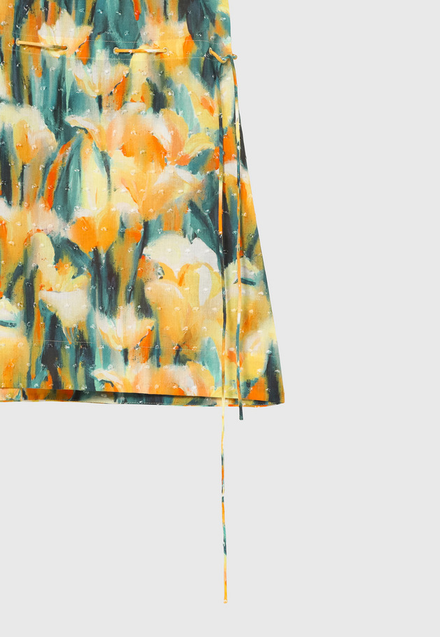DOT JACQUARD FLOWER SLEEVELESS BLOUSE / ドットジャガードフラワースリーブレスブラウス 詳細画像 Yellow 11