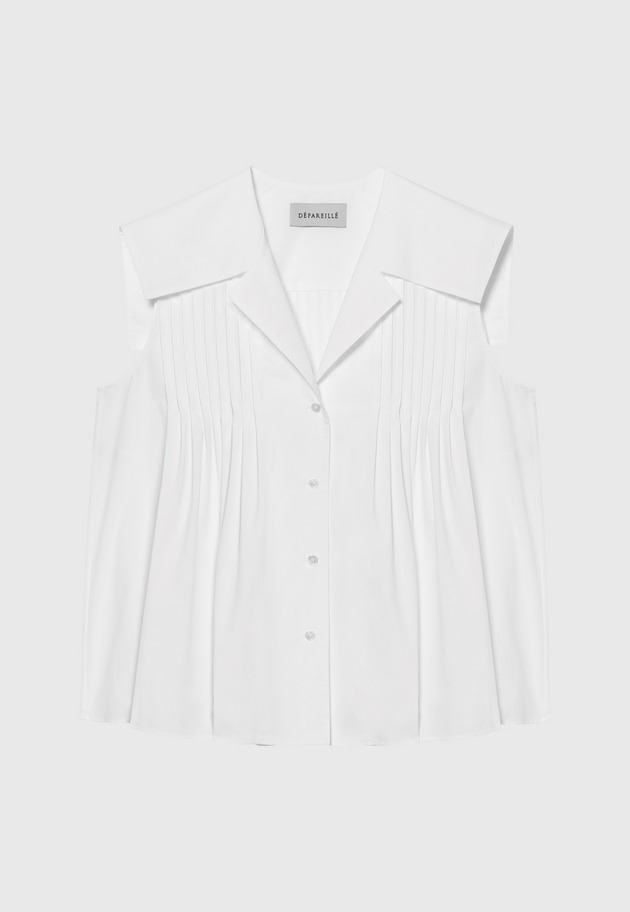 TYPEWRITER SLEEVELESS BLOUSE / タイプライタースリーブレスブラウス 詳細画像 White 4