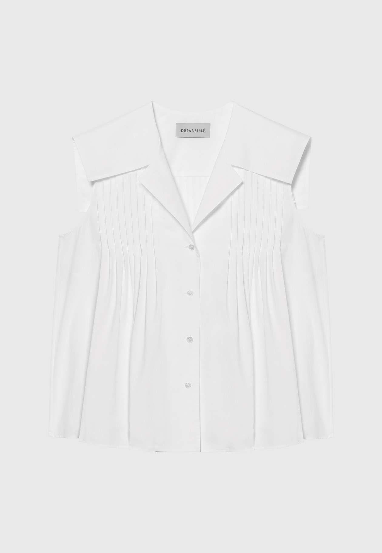 TYPEWRITER SLEEVELESS BLOUSE / タイプライタースリーブレスブラウス 詳細画像 White 4