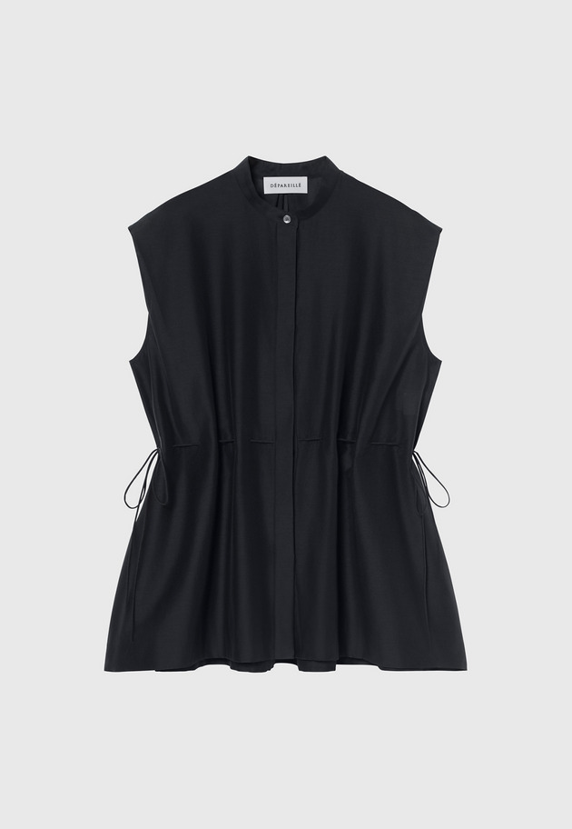 COTTON SILK LAWN BLOUSE / コットンシルクローンブラウス 詳細画像 Navy 1