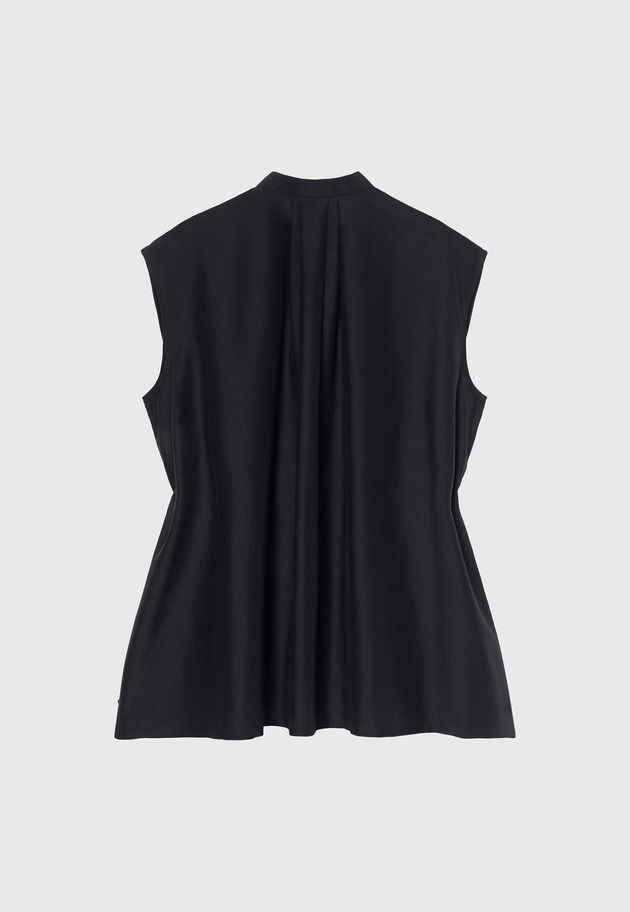 COTTON SILK LAWN BLOUSE / コットンシルクローンブラウス 詳細画像 Navy 2