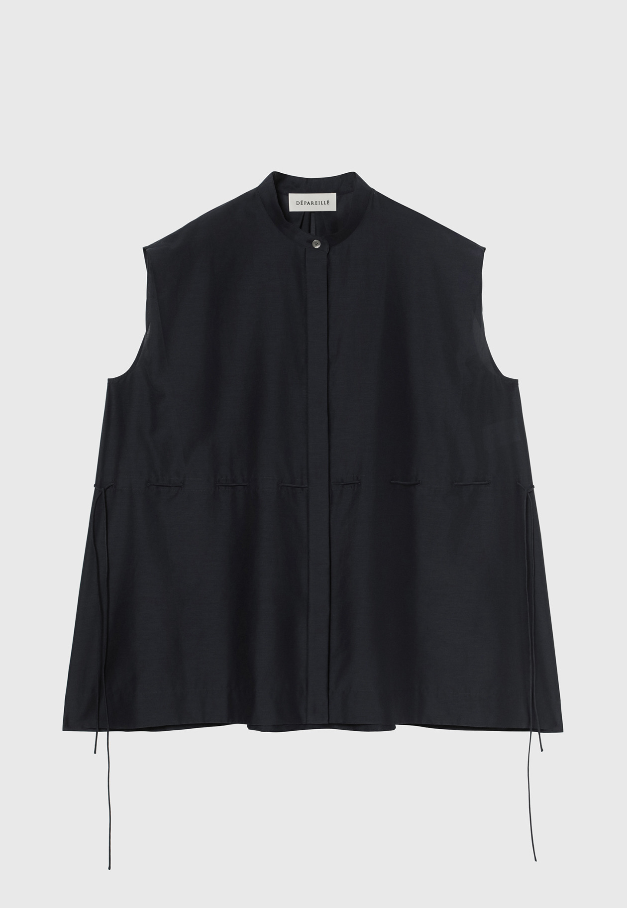 COTTON SILK LAWN BLOUSE / コットンシルクローンブラウス 詳細画像 Navy 3