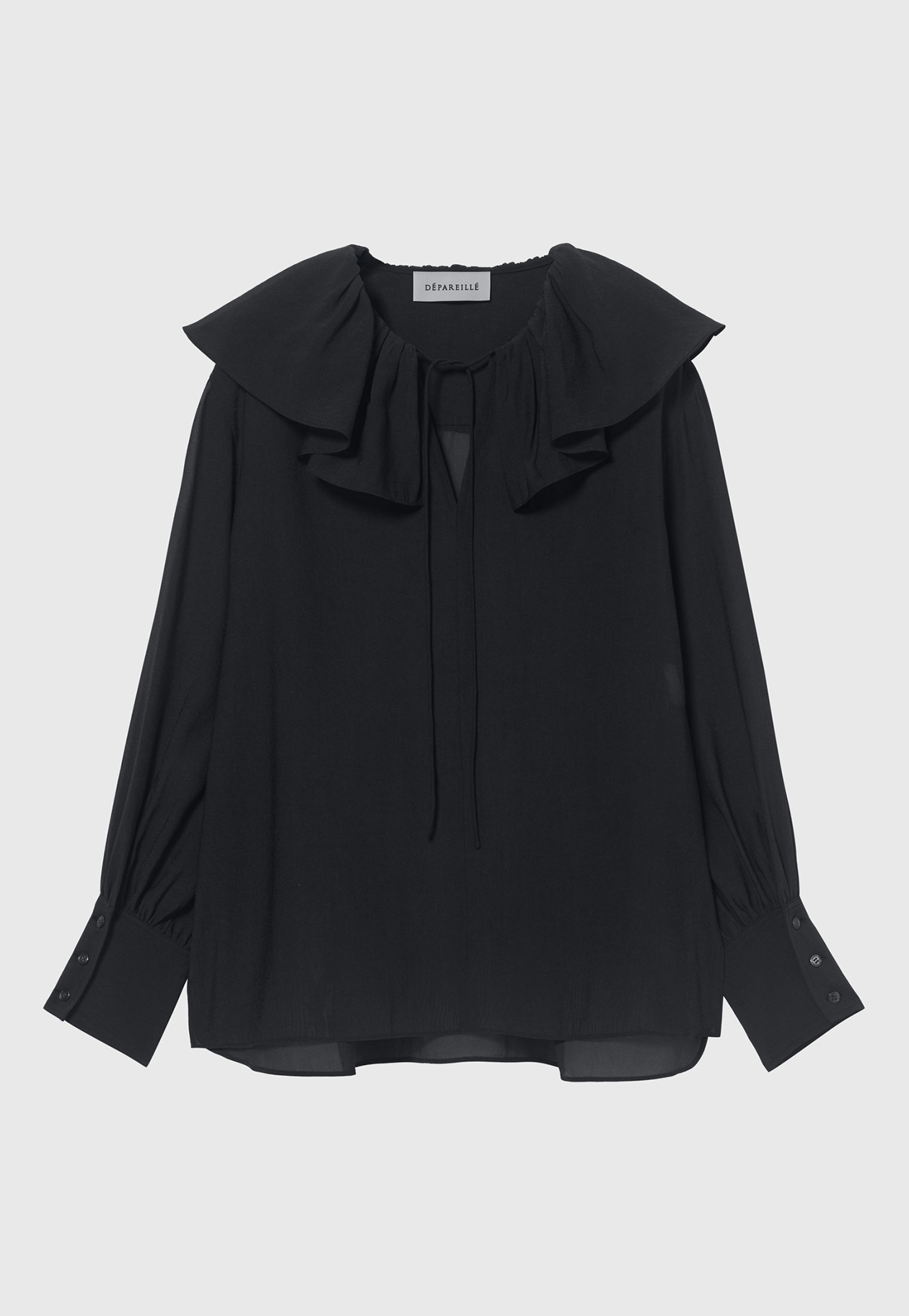 SILKY RUFFLE BLOUSE / シルキーラッフルブラウス 詳細画像 Chcl 1