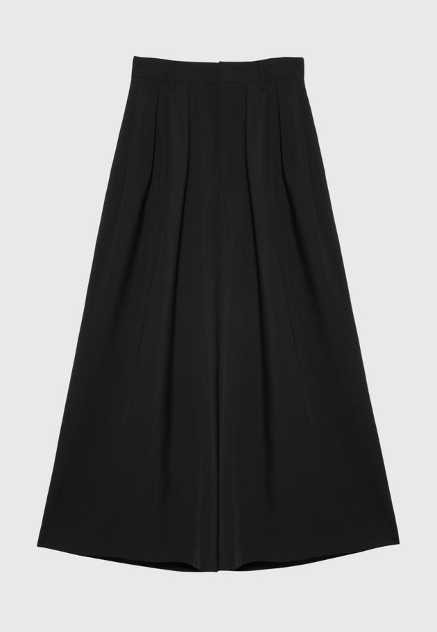 TROPICAL WOOL SUPER WIDE PANTS / トロピカルウールスーパーワイドパンツ 詳細画像 Black 1