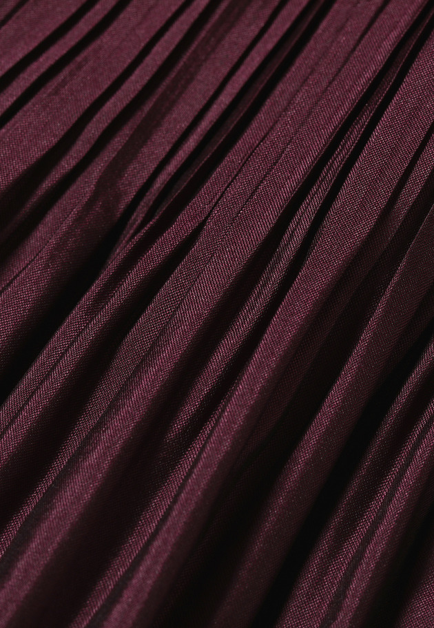 SILK POLY TIERED PLEATS SKIRT / シルクポリティアードプリーツスカート 詳細画像 Pink 2