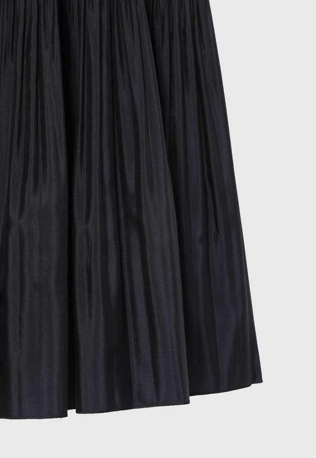 SILK POLY TIERED PLEATS SKIRT / シルクポリティアードプリーツスカート 詳細画像 Navy 5