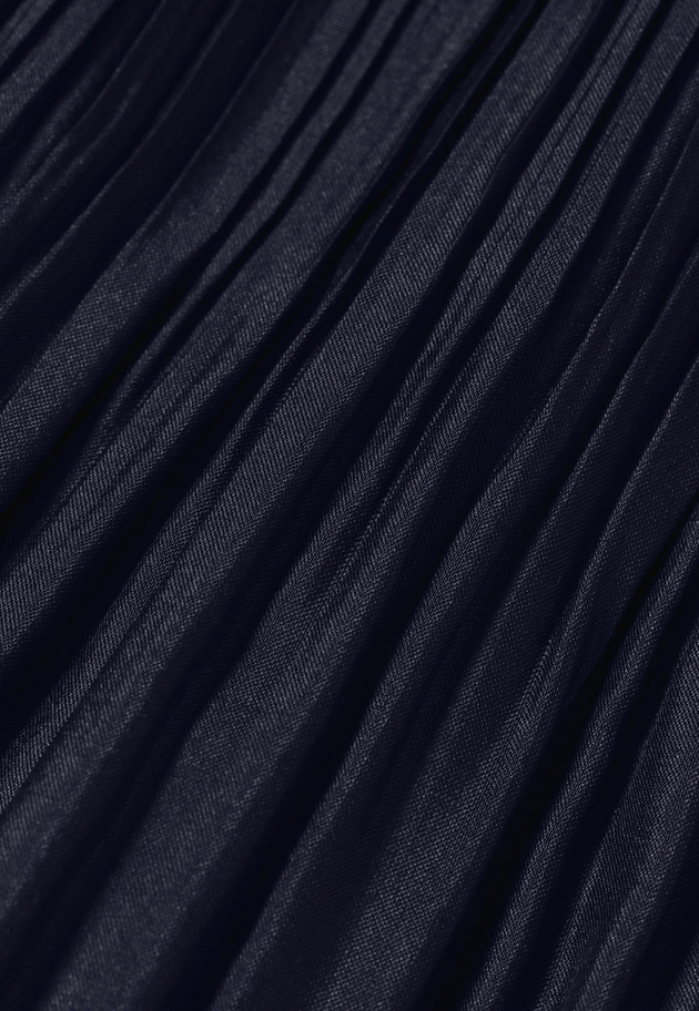 SILK POLY TIERED PLEATS SKIRT / シルクポリティアードプリーツスカート 詳細画像 Navy 6