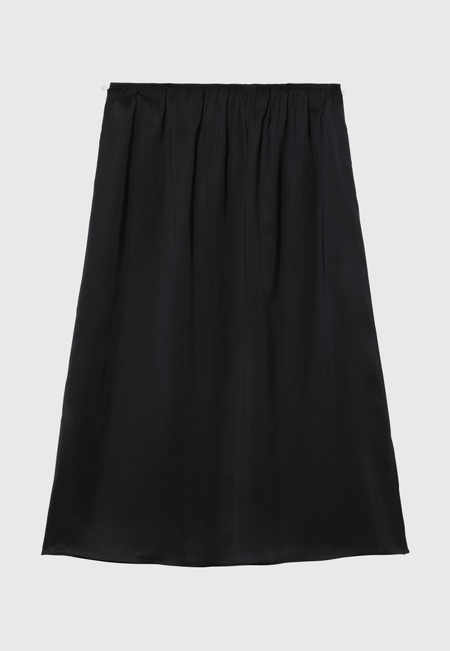 SILK POLY TIERED PLEATS SKIRT / シルクポリティアードプリーツスカート 詳細画像 Navy 7