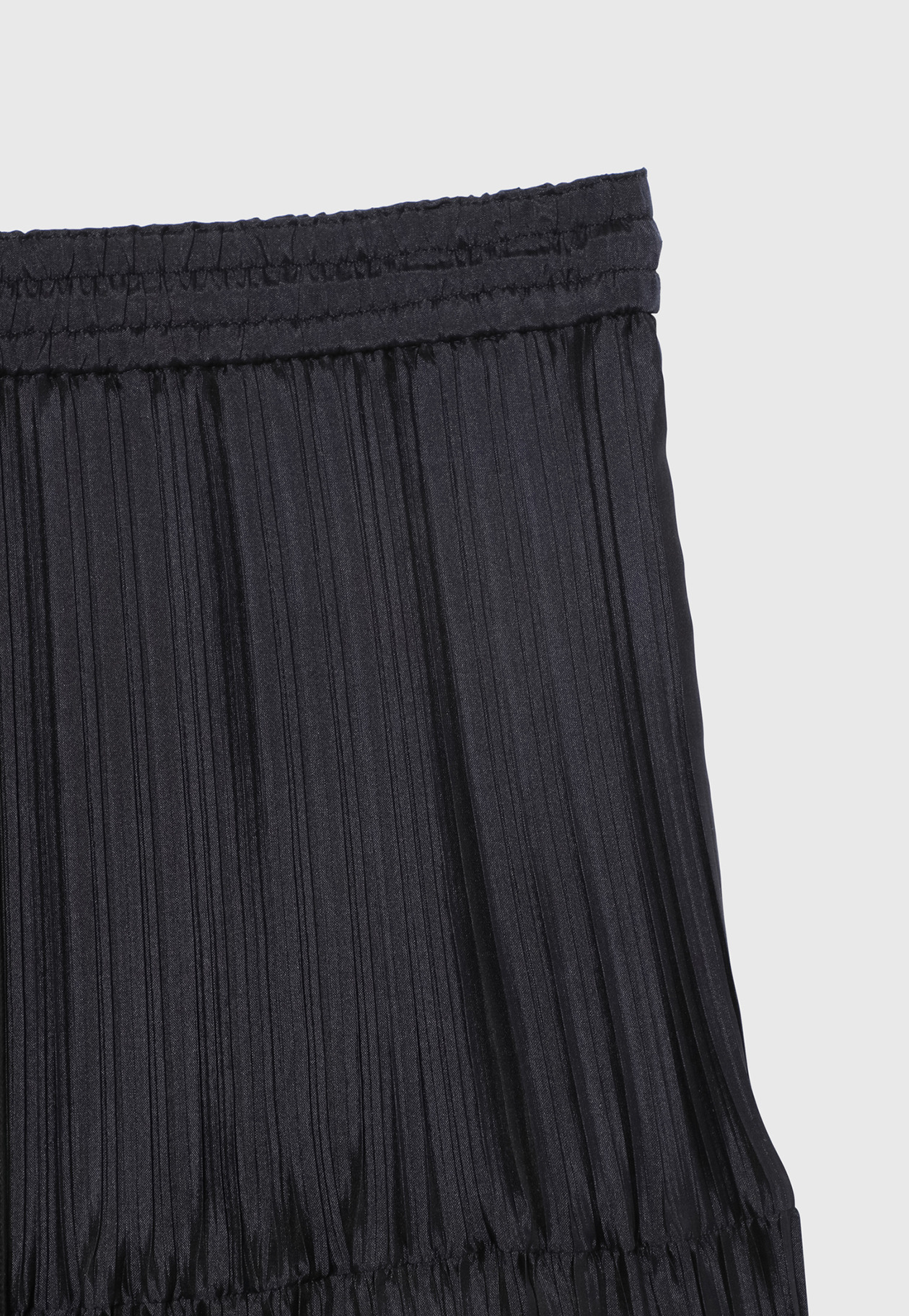 SILK POLY TIERED PLEATS SKIRT / シルクポリティアードプリーツスカート 詳細画像 Navy 4